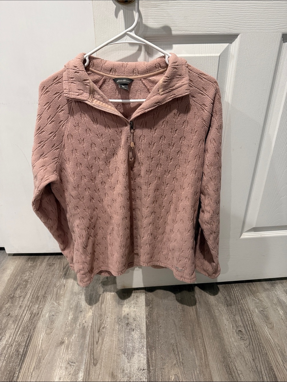 Eddie Bauer Dusty Rose Half-Zip Knit Pullover